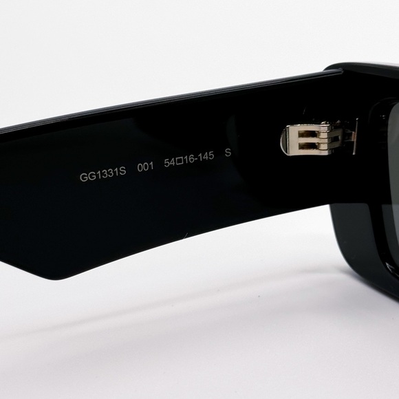 NEW GUCCI GG1331S 001 SQUARE BLACK GREY UNISEX SUNGLASSES GUCCI - Picture 9 of 12